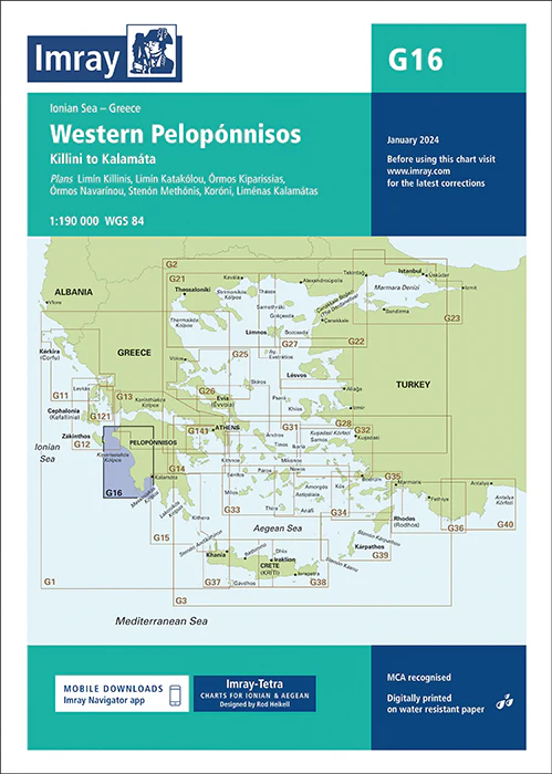 ICG16 Imray Charts G16 Western Pelopónnisos - Image 1