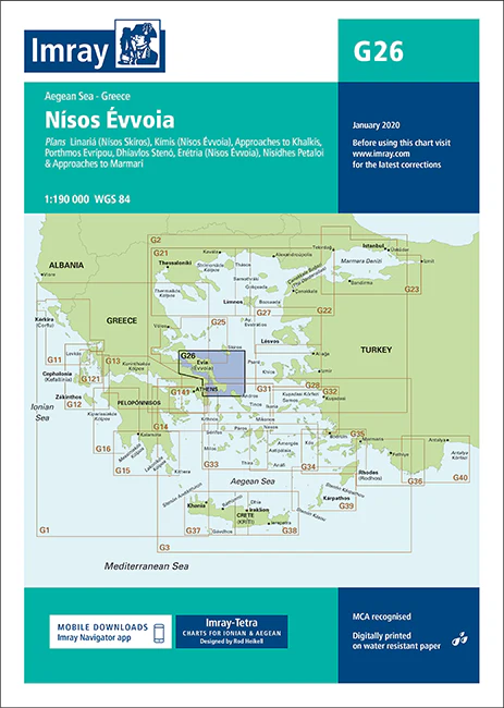 ICG26 Imray Charts G26 Nisos Evvoia - Image 1