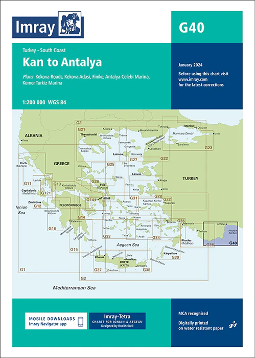 ICG40 Imray Charts G40 Kas to Antalya - Image 1