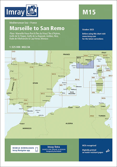 ICM15 Imray Charts M15 Marseille to San Remo - Image 1
