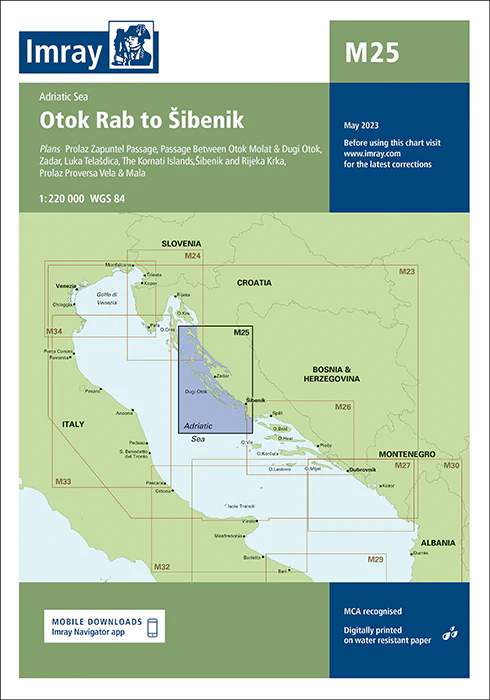 ICM25 Imray Charts M25 Otok Rab to Sibenik - Image 1
