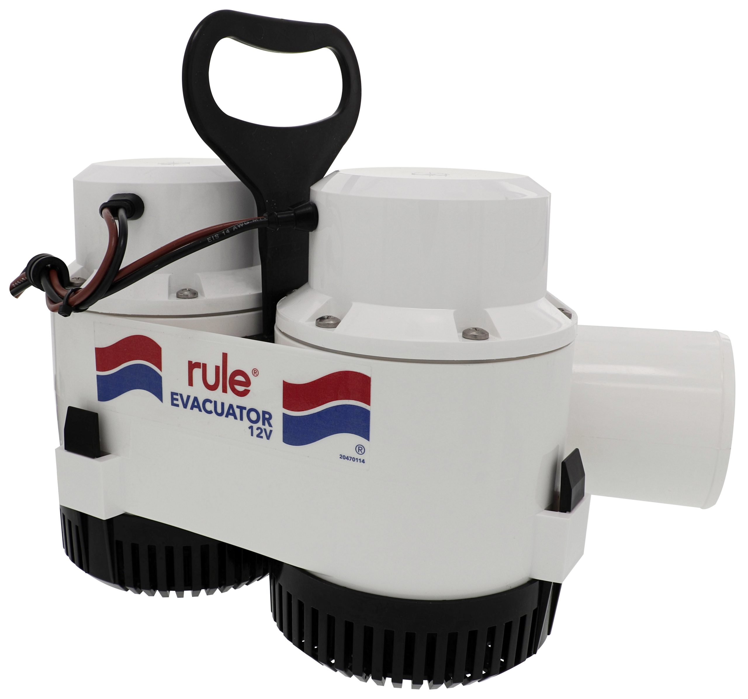 Rule-Evacuator-7700D-angle-left Rule Βυθιζόμενη Αντλία Utility 7700GPH, 12V - Image 1
