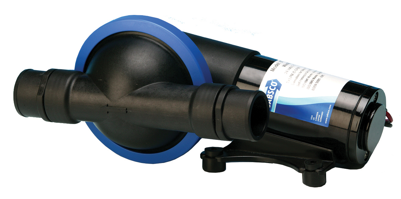 50890 Waste Pump, front view Jabsco Αντλία Λυμάτων 19L/Min, 24V - Image 1