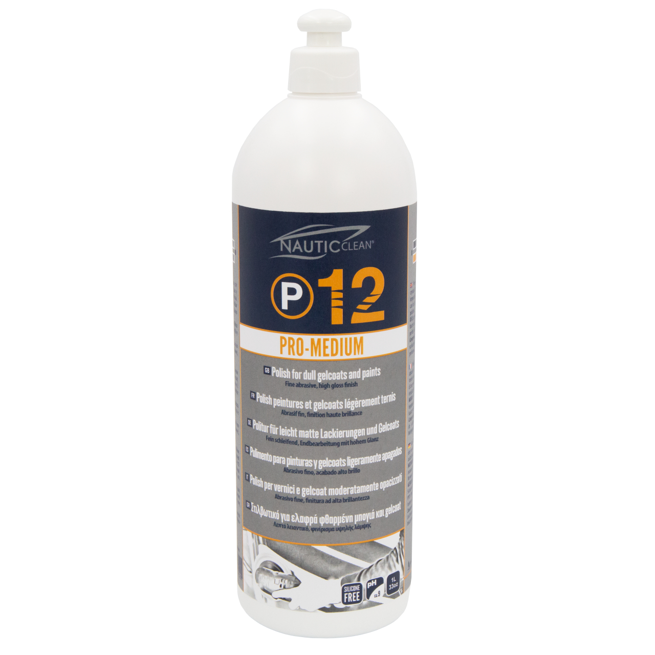 Nautic-Clean-12-Polish-Pro-Medium-1lt Nautic Clean P12 Polish Pro-Medium 1Lt - Image 1